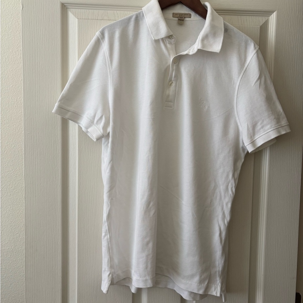 Burberry White Polo Shirt XL